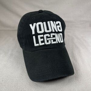 Young Legend Hat Mens One Size Black Strapback‎ Cap Street Certified Embroidered
